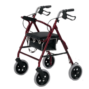 Roma Medical 2463 4 Wheel Rollator Walker With Seat Folding Large Wheels Lightweight Aluminium