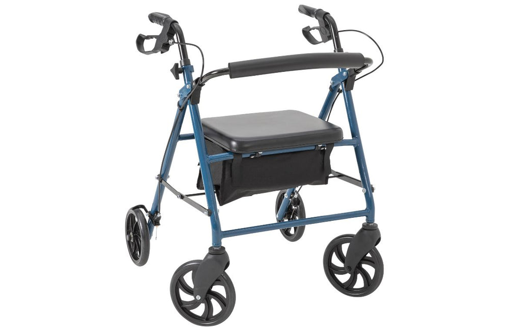 Alerta Four Wheeled Walker Rollator with Solid Back - ALT-R002