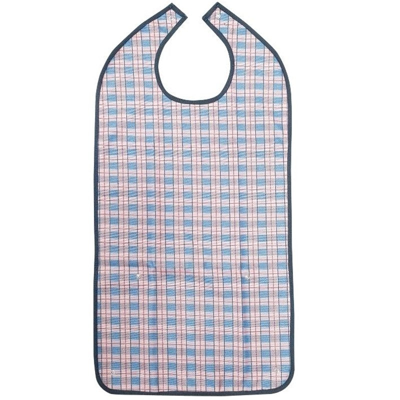 Alerta Adult Bib Standard Length Long Washable Check ALT-BIB-PS
