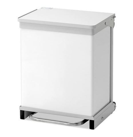 Bristol Maid 50 LTR Hands Free Silent Closing White Bin - BR050/WHL