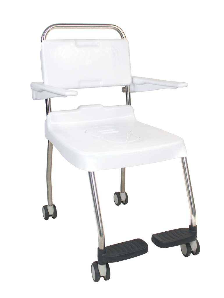 Bristol Maid Commode / Shower Chair - Easyclean, Mobile CSC/S/600