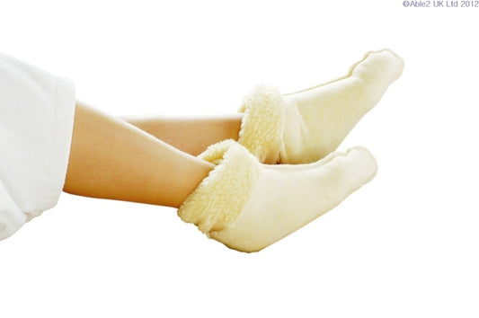 Able2 Pair Bed Lounge Socks Fleece Comfy Warm Pressure Relief Feet PR55033