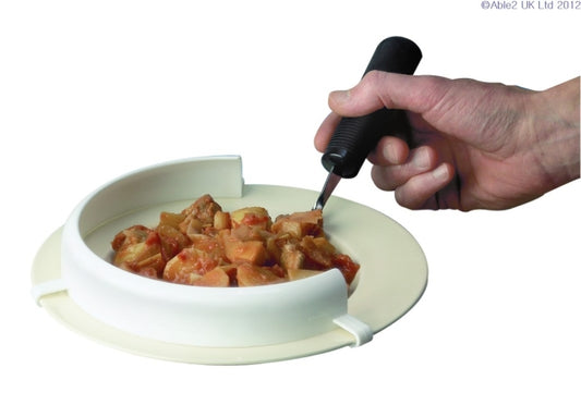 Able2 Plate Dish Food Guard Plastic Adjustable Clip on High Side Feeding Aid PR65071