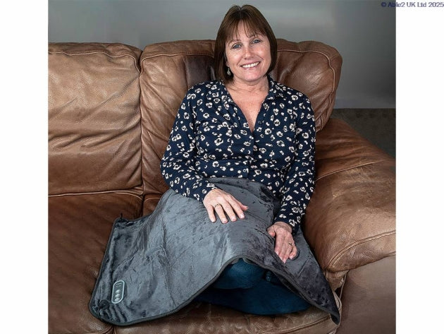 Able 2 Electric Heated Blanket Wrap Warm PR66017 Use Home or In Car With Adaptor Included