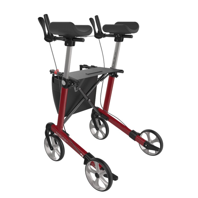 Rehasense Server W With Navigator Arms Arthritis Forearm Armrest Indoor Outdoor Walker Wine Red Grey