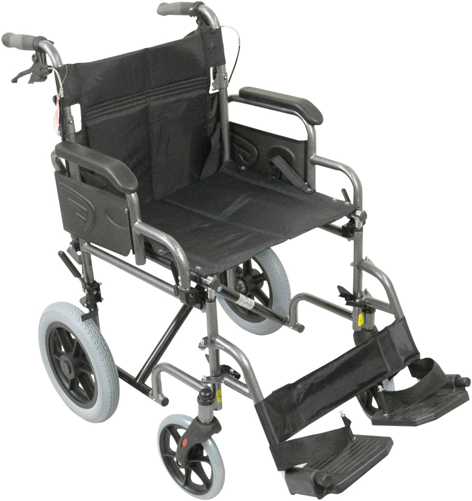Aidapt Deluxe Attendant Propelled Steel Wheelchair VA169 and spare 12" castor