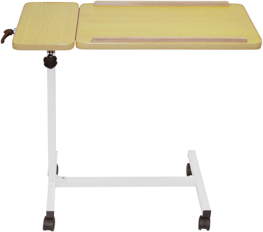 Aidapt Deluxe Table de lit ou de fauteuil inclinable en bois VG832A à hauteur réglable avec 4 roulettes