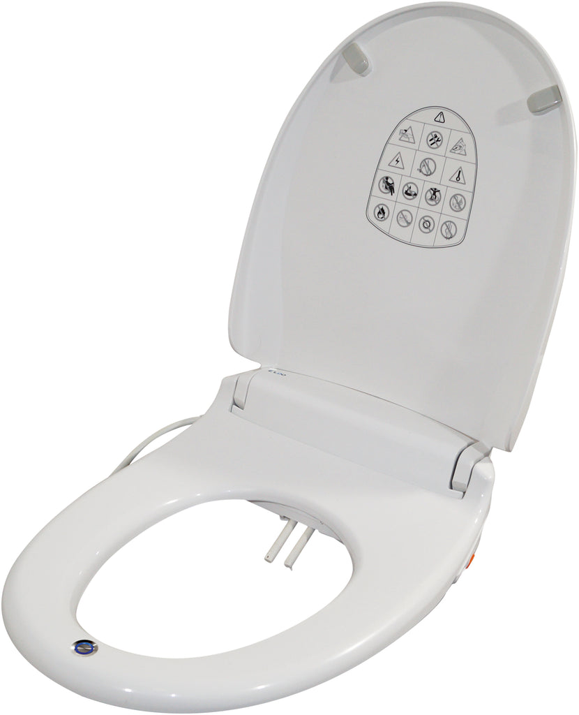 Aidapt E Loo Toilet Seat with Bidet Cleaning featuring a Warm Air Dryer, Night Light and Heated Seat Comfort Function VR210