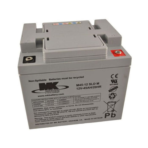 MK 12 Volt 45 AH SLA Sealed Lead Acid Battery for Hoists Scooters
