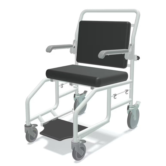 MC8000 Chaise de transfert hospitalier Portman Porter Fauteuil roulant Standard Seers Medical Vinyle bleu ciel
