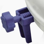 Aidapt Replacement Pair Blue Plastic Screw Grip Brackets For Senator Raised Toilet Seat VR222B