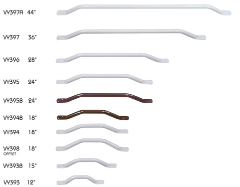 Aidapt Solo Easy Grip Steel Metal Grab Rail Bars Handles Outdoor Indoor Budget White Brown Powder Coated