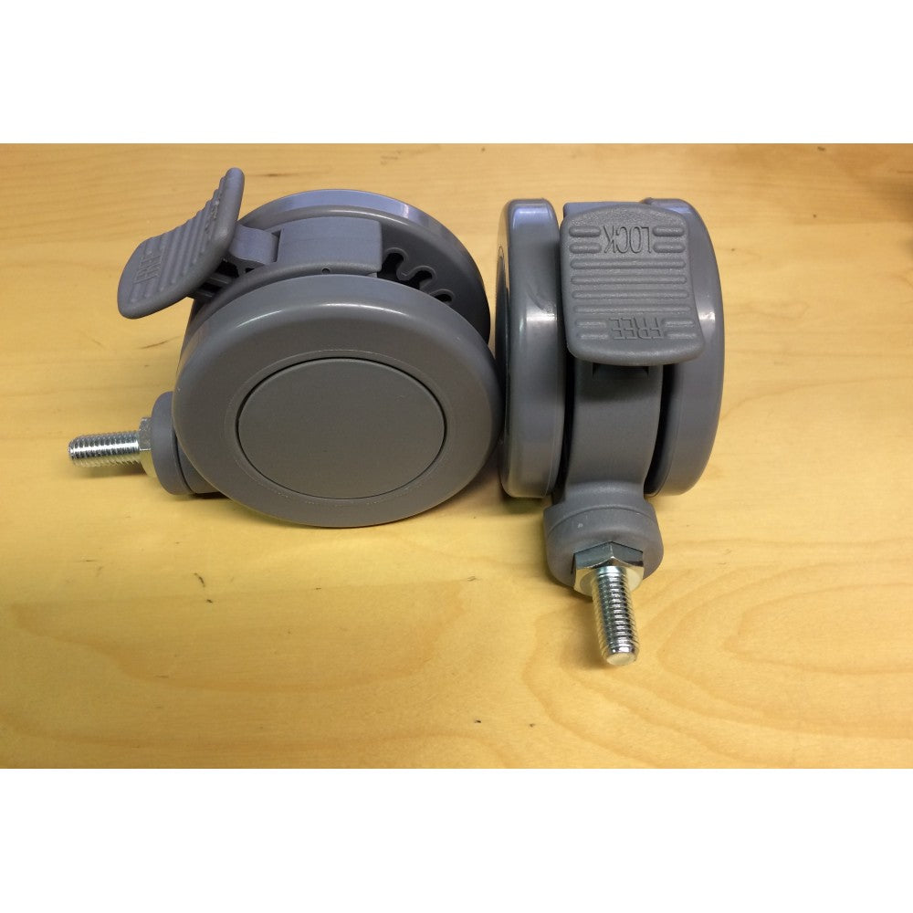100mm Rear Castor Wheel Braked Replacements Joerns Oxford Professional Hoists Lifts Pair