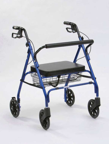 Drive DeVilbiss Heavy Duty 4 Wheel Walker Rollator - 10215BL/10215RD