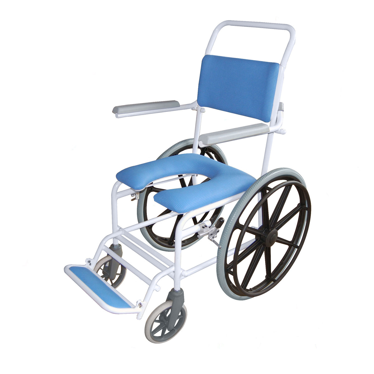 Roma Windsor Front Gap Self-Propelled Shower Chair Mobile Shower Padded Vinyl comfort 4145G