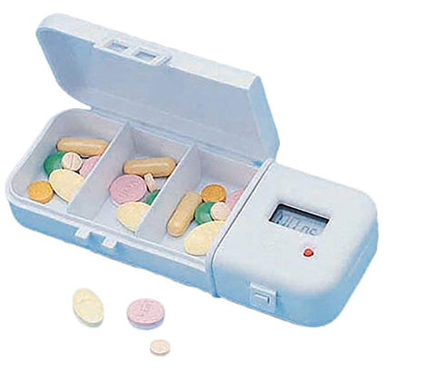 Aidapt Pill Reminder Timer Digital clock Alarm Compact With Batteries 3 Compartments VM928