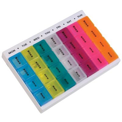 Aidapt Colourful Bright Week and Day or Monthly 31 Day Multi Pill Dispenser VM931AD VM931AC