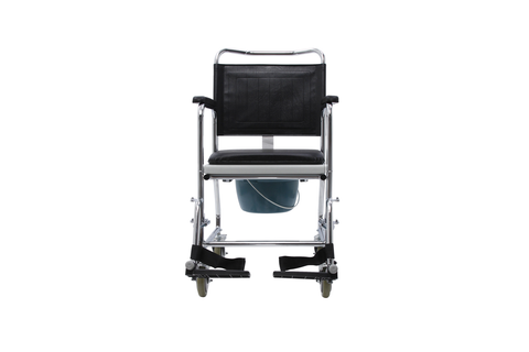 Ultimate Healthcare Glideabout Glide About Wheeled Transfer Padded Commode with bucket and removable seat and armrests - UTOC0001