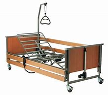 Invacare Medley Ergo Electric Hospital Profiling Bed including Wooden Side Rails - MEDERG-WS