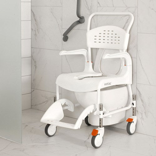 Etac Clean Height Adjustable Mobile Transfer Shower Commode Chair 80229208