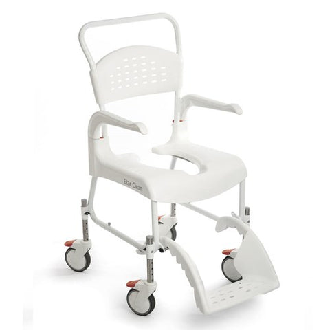 Etac Clean Height Adjustable Mobile Transfer Shower Commode Chair 80229208