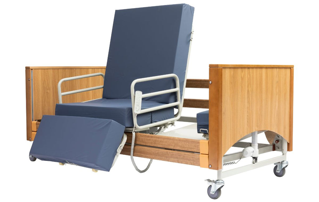 Alerta Lomond Rotate Stand Up Bed in Oak - ALT-LB-RO Adjustable Hospital Type Bed Sit Stand