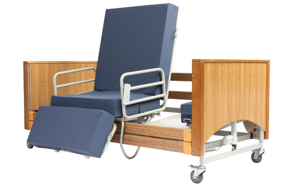 Alerta Lomond Rotate Stand Up Bed in Oak - ALT-LB-RO Adjustable Hospital Type Bed Sit Stand