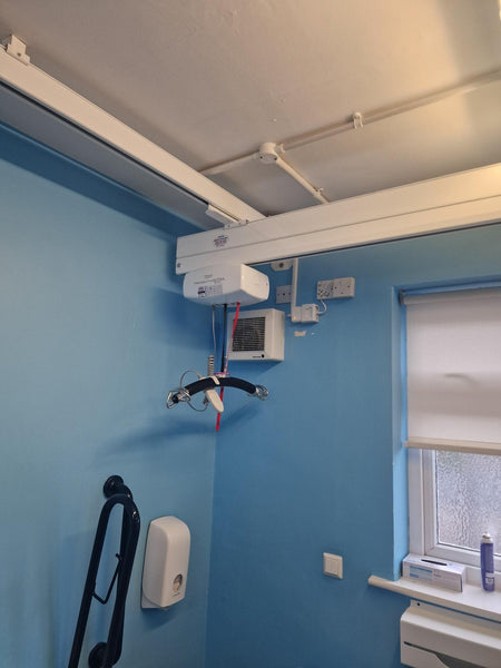 One of our engineers installed a Prism Transactive Extra Hoist using existing rails within an activity centre in knowsley on behalf of Knowsley council.