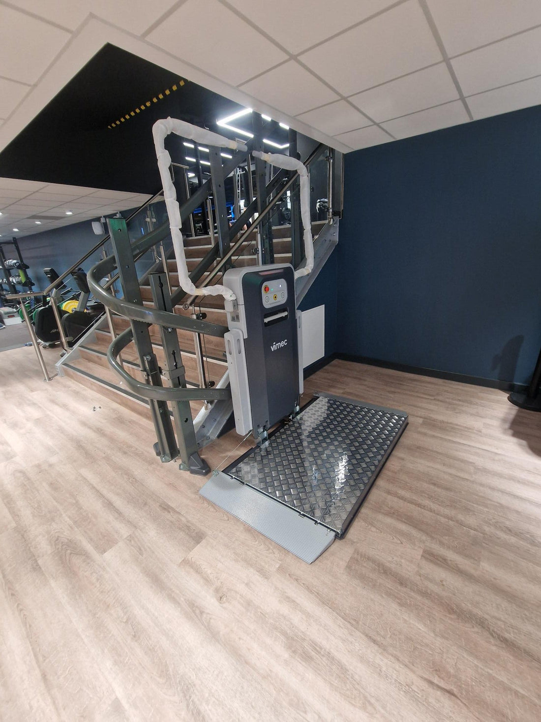 Vimec Installation of V6 S Platform Wheelchair Lift Into Sports Centre Orpington London