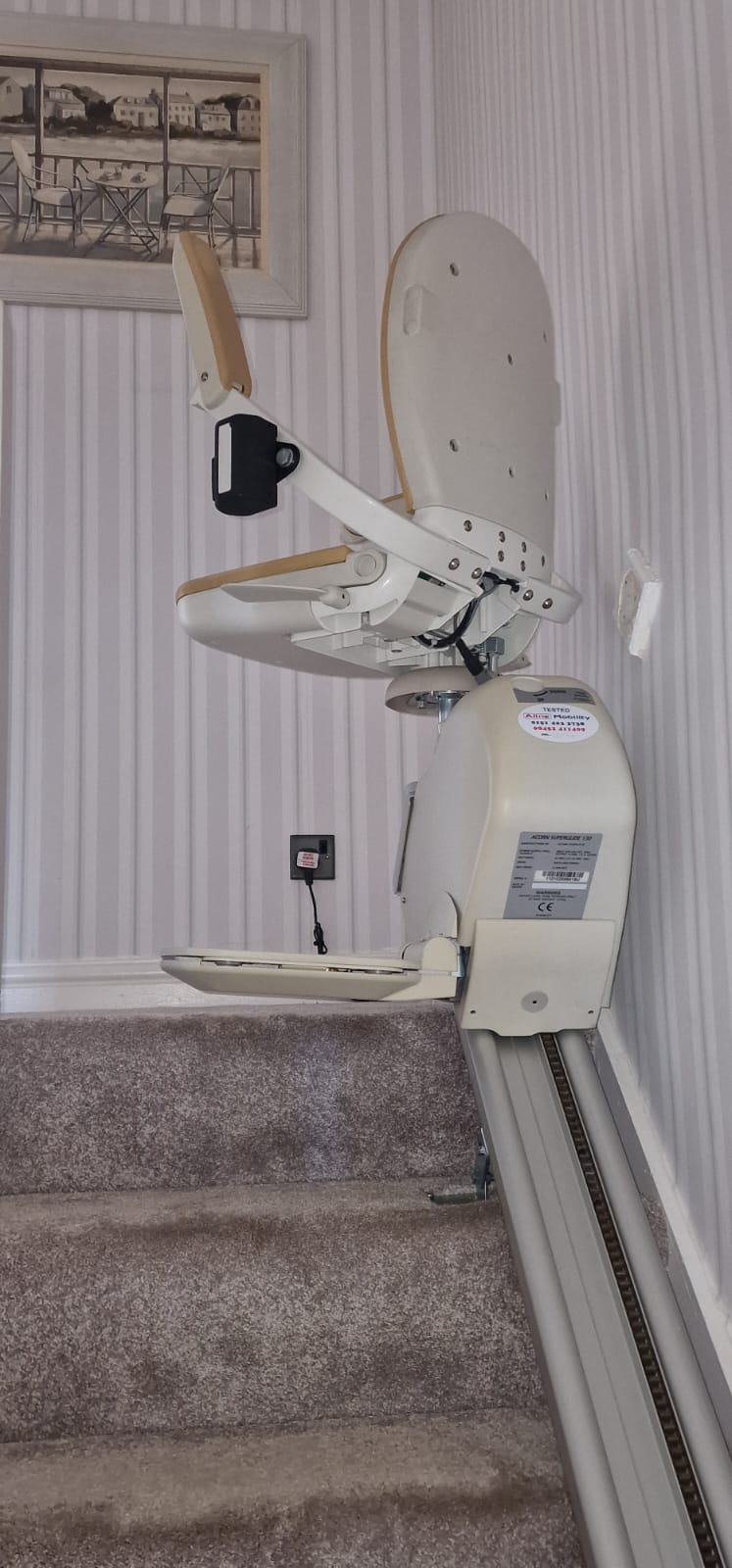 Installation of a Reconditioned Brooks Straight Stairlift Widnes Cheshire