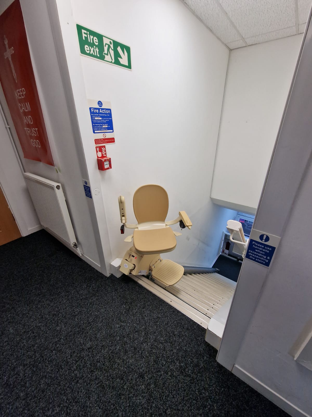 Straight Stairlift installed Wirral - extra long stairs