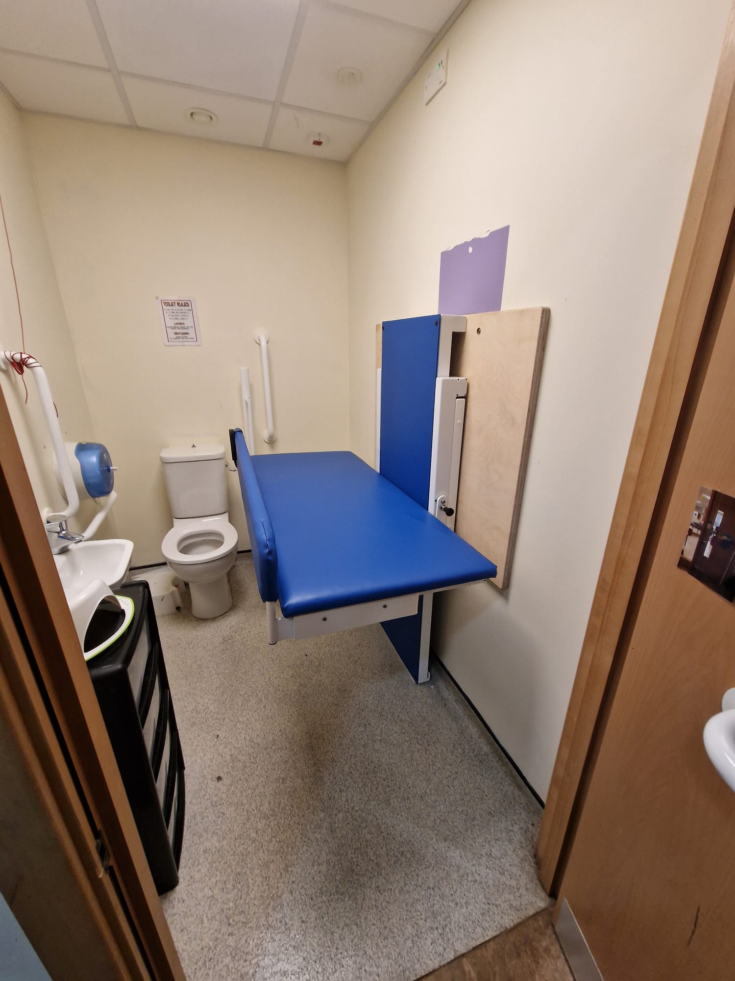 Prism Smirthwaite powered adjustable height Fully Padded Changing Benches