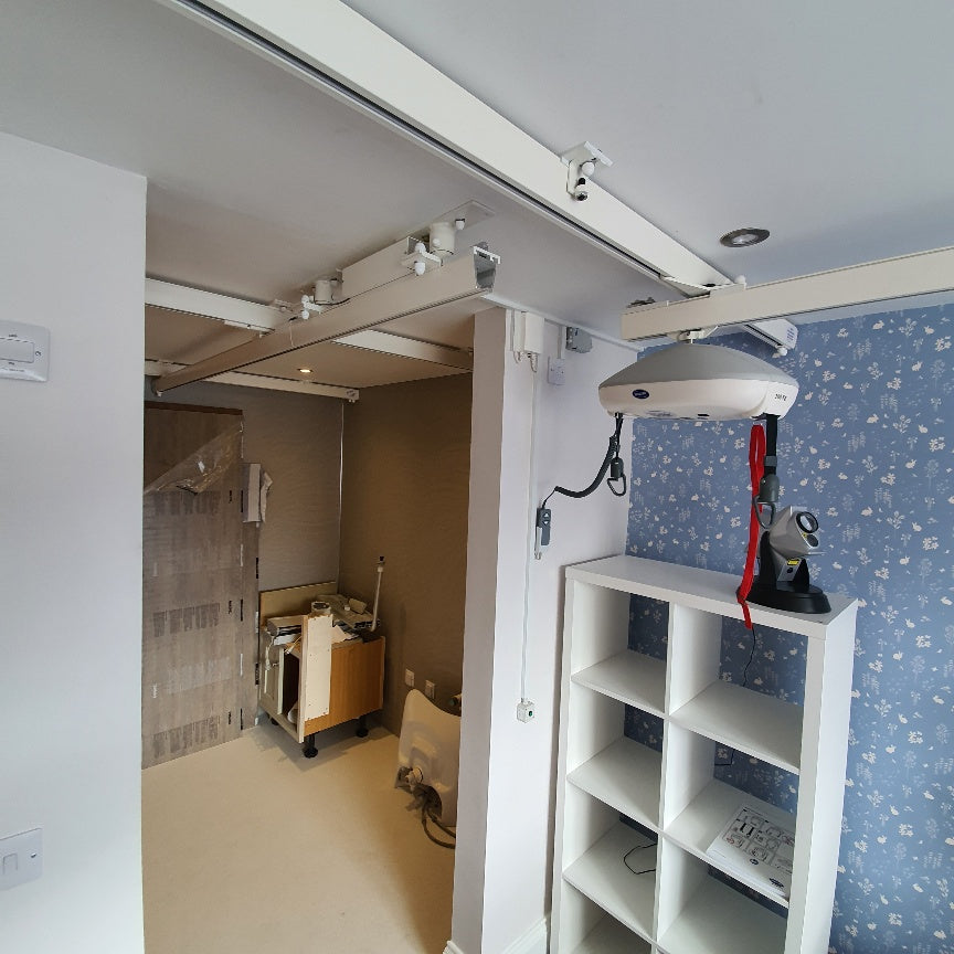 Install of Invacare Robin Double X-Y System With Room to Room Gate System