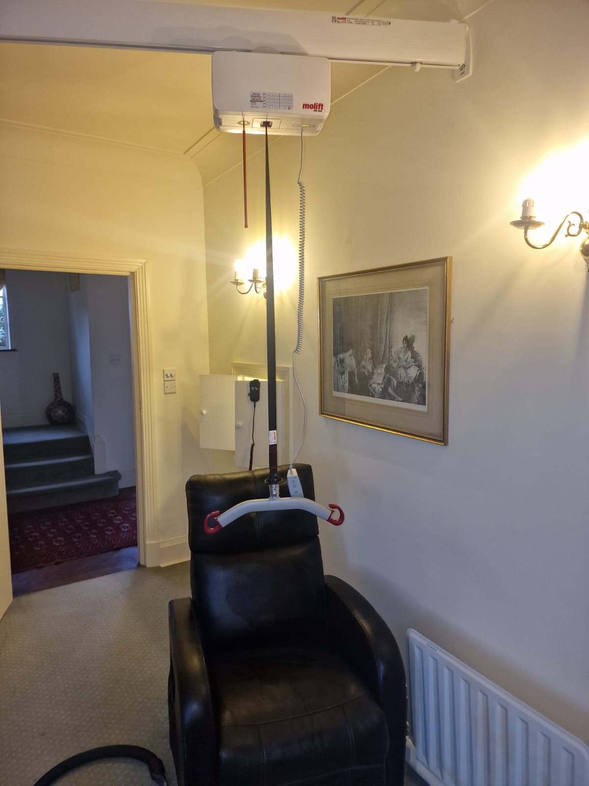 Molift Etac Hoist System Install in customer home in Chester