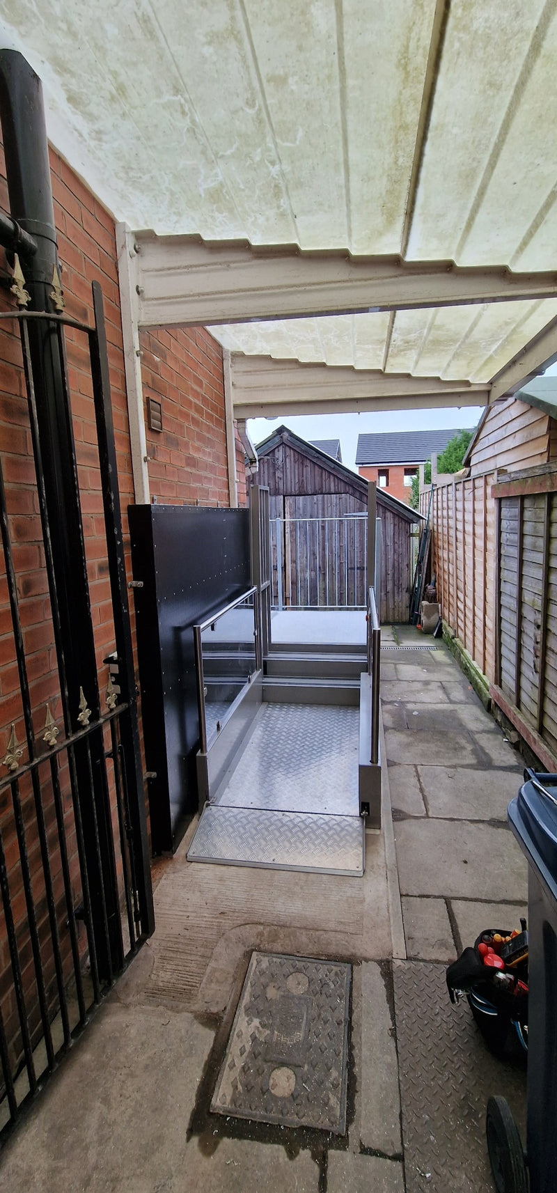 Installation d'un élévateur Steplift Pollock à Burscough, Lancashire