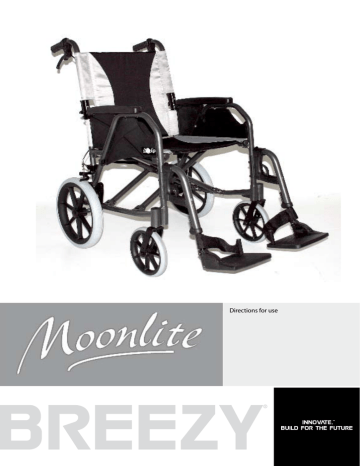 Sunrise Medical Breezy Moonlight Super Lightweight Crash Tested Transit Attendant or Self Propelled Wheelchair Moonlite