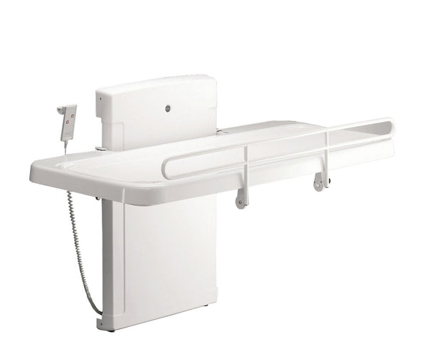 SCT 2000 2100 Pressalit Wall Mounted Shower Change Table Powered Height Adjust Folding Safety Rail R8581418000