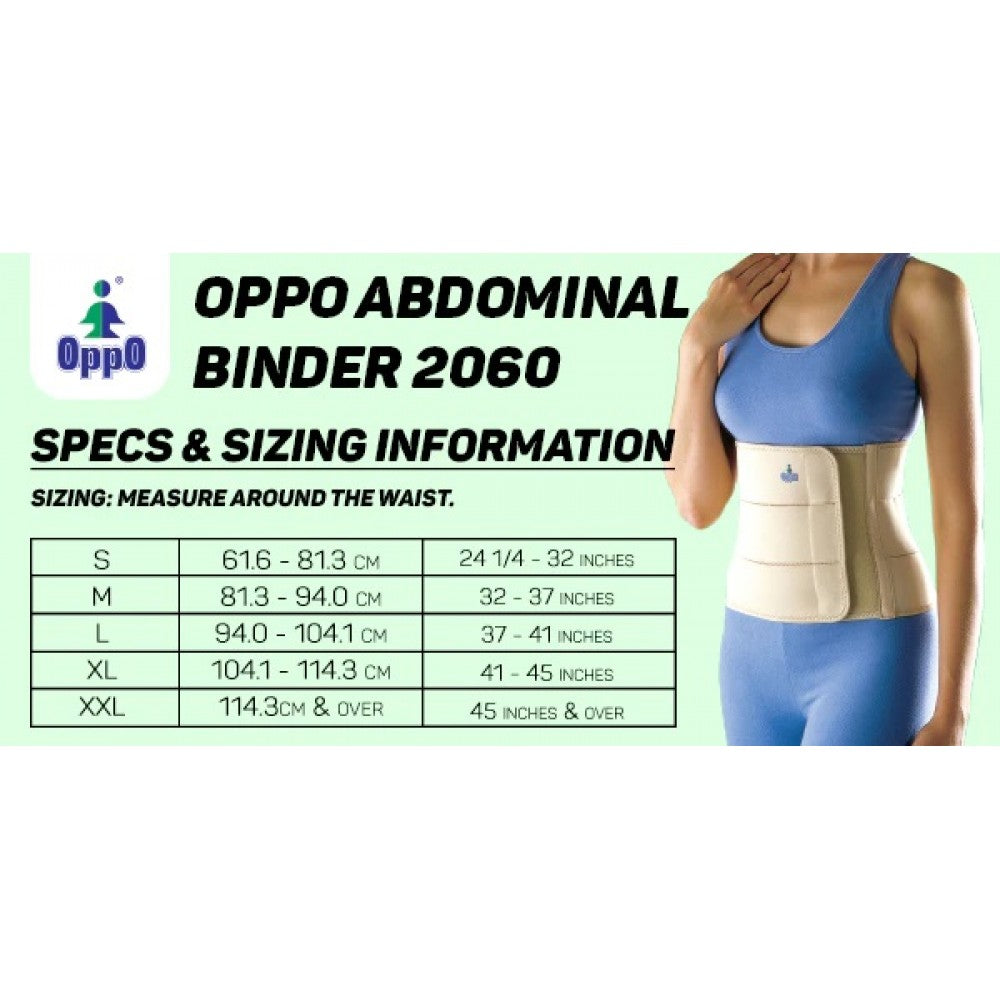 Oppo Post Op Adominal Support Wide Velcro Elastic Brace Elastic Binder Back 2060