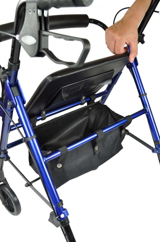 Able 2 Compact Aluminium Rollator 4 Wheel Walker Folding Adjustable With Seat PR30282