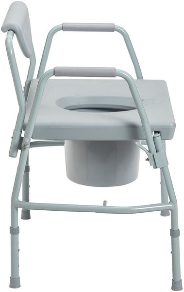 Drive Commode Oversize Extra Wide Bariatric Adjustable Height Drop Arms 11135-1