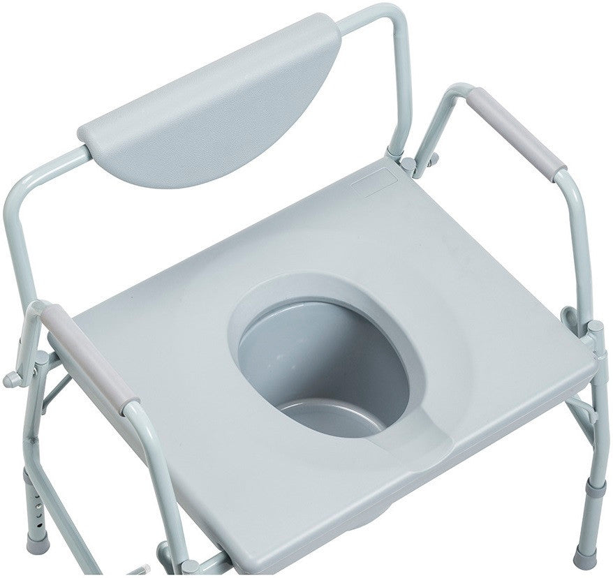 Drive Commode Oversize Extra Wide Bariatric Adjustable Height Drop Arms 11135-1