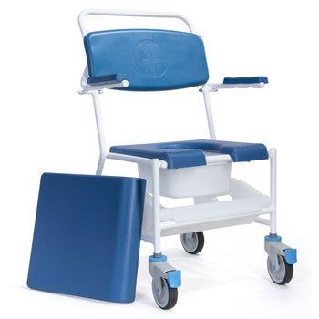 Drive Devilbiss Heavy Duty Aston Mobile Aluminium Shower Chair Commode Wheeled Self Propel or Transit Easy Clean