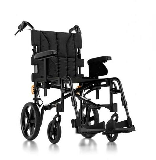 Invacare Action 2 NG Super Lightweight Folding Transit Wheelchair Attendant Push In Black