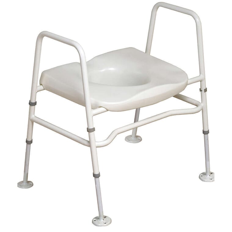 M48805 Mowbray NRS Extra Wide Bariatric Toilet Frame with Full Moulded Toilet Seat Free Standing