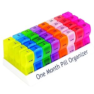 Aidapt Colourful Bright Week and Day or Monthly 31 Day Multi Pill Dispenser VM931AD VM931AC