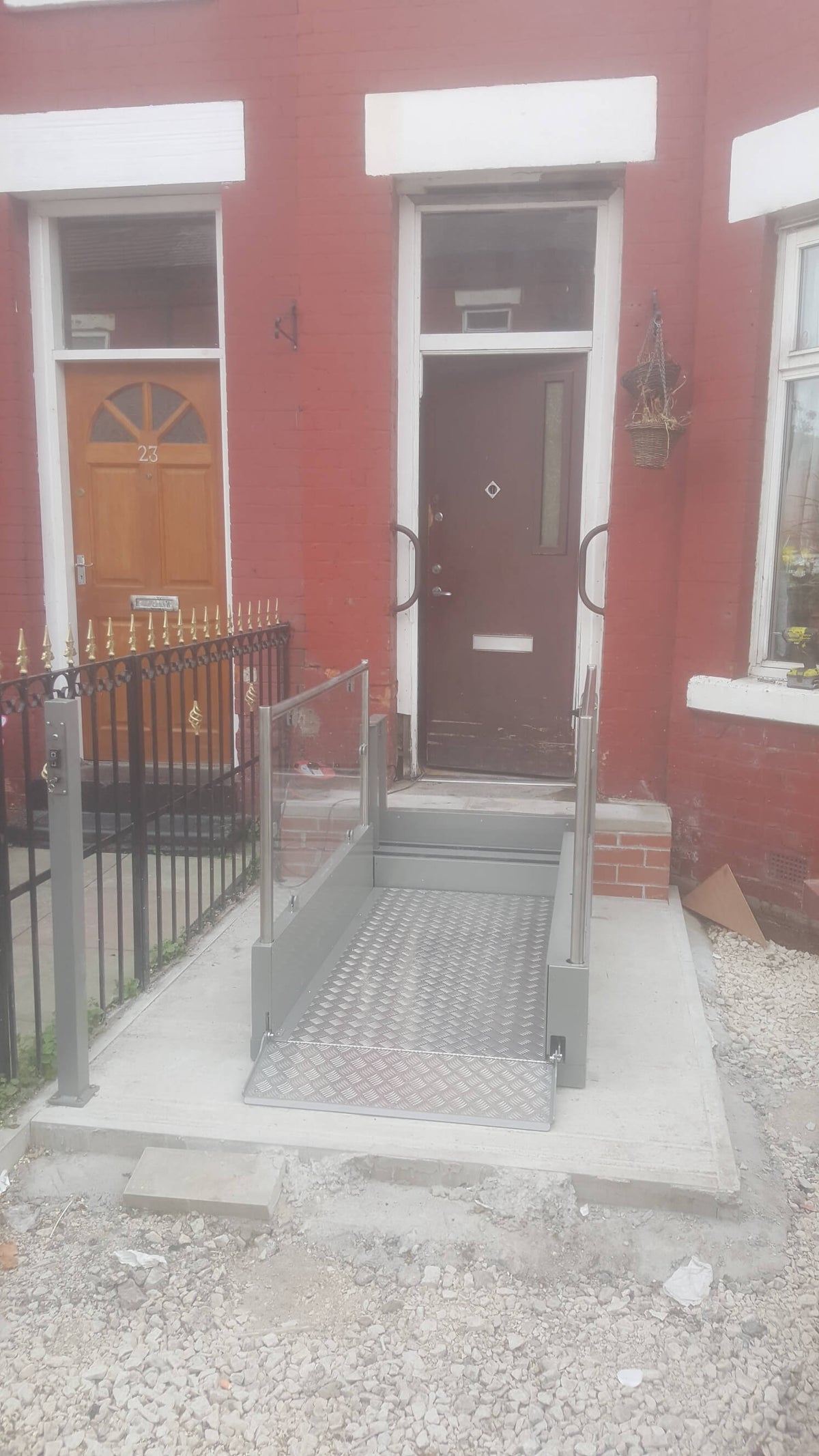 New outside Pollock Steplift Installation Liverpool