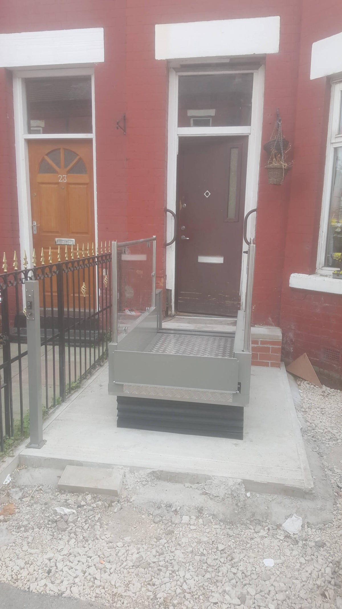 New outside Pollock Steplift Installation Liverpool
