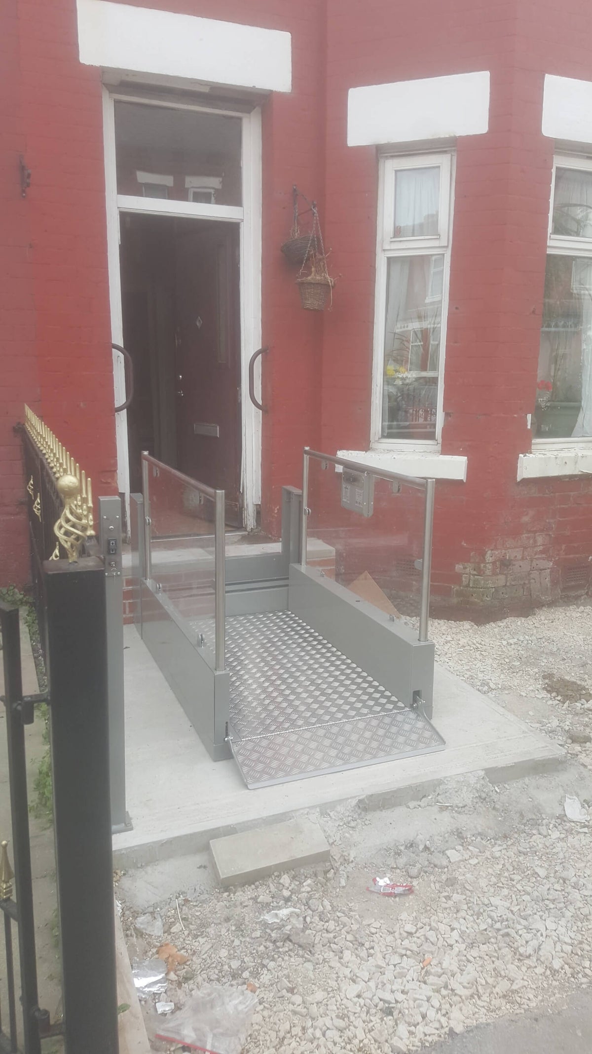 New outside Pollock Steplift Installation Liverpool