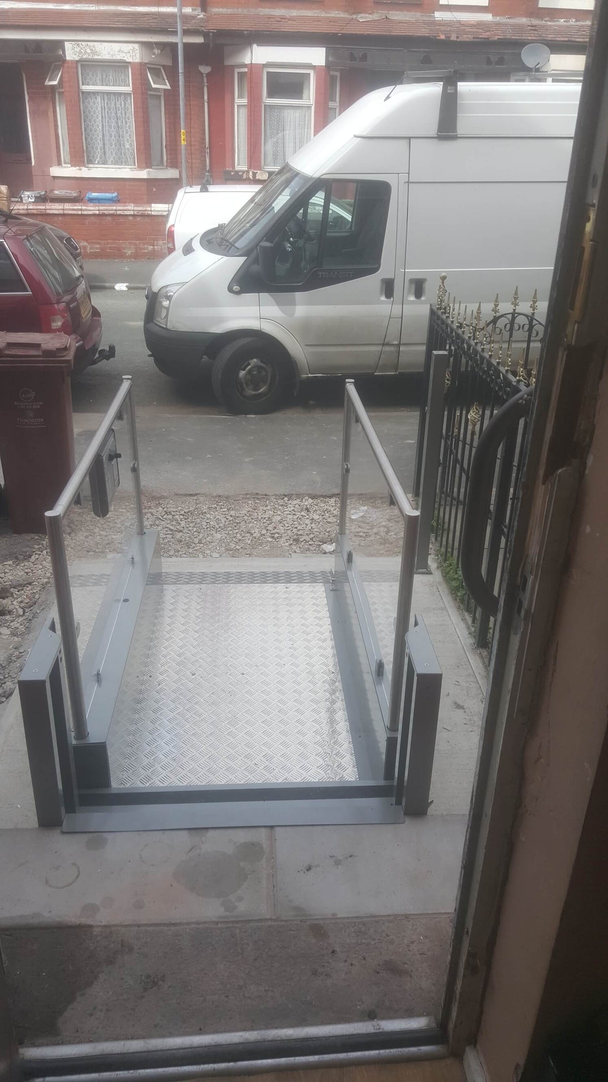 New outside Pollock Steplift Installation Liverpool
