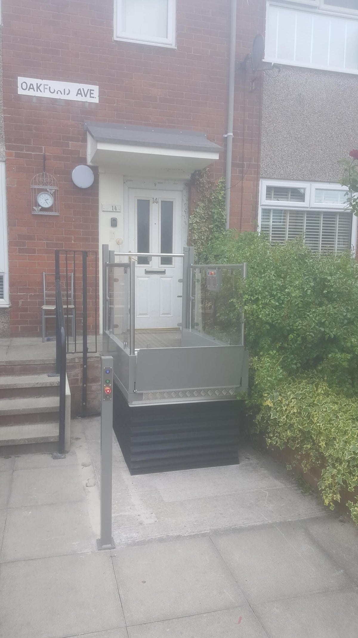 New Outside 1 metre Pollock Steplift Installation for Manchester City Council